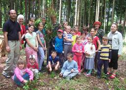 První den tábora na Stříbrném rybníku v indiánském duchu